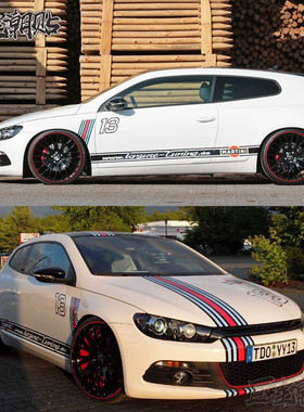 适用于大众尚酷GTI车贴高尔夫67/7.5/8马天尼 POLO改装饰拉花贴纸