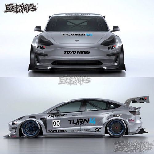 特斯拉Model3改装汽车车贴拉花