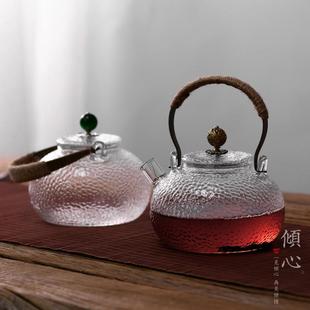 家用耐热玻璃茶具过滤煮茶壶耐高温电陶炉烧水提梁壶茶壶 倾心日式