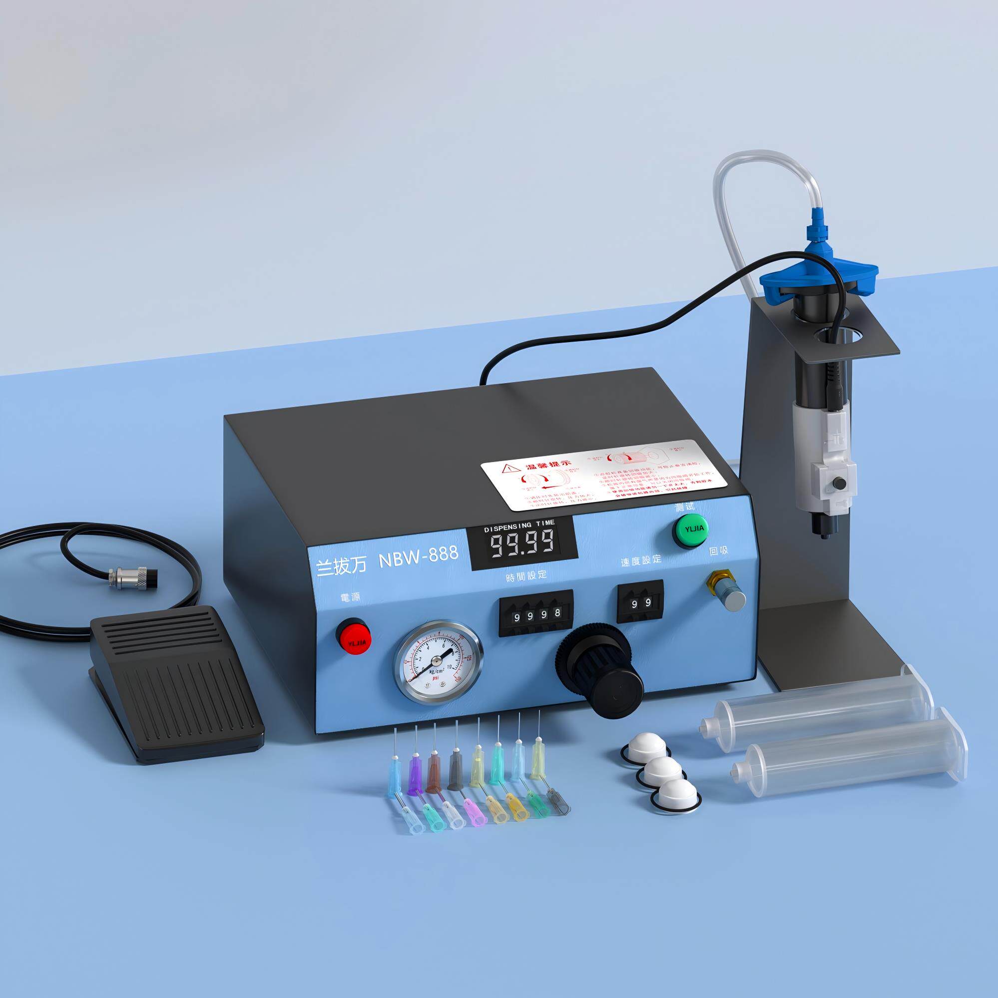 点胶机全自动灌胶机兰拔万半自动滴胶机手动控制器UV胶硅胶打胶机