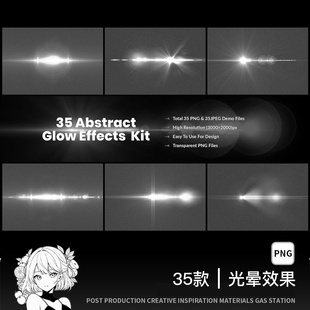 饰PSD_PNG免扣素材 十字星光斑亮光高光晕光效镜头特效装 光晕