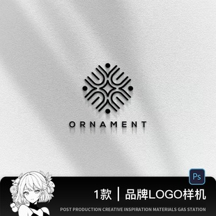 墙面品牌logo特写办公用品信纸文具PS样机vi提案贴图设计素材