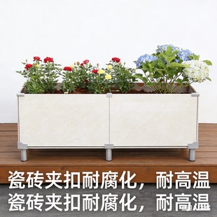 瓷砖夹卡扣架空底座固定夹花箱种植箱配件磁砖花盆夹铝合金卡子