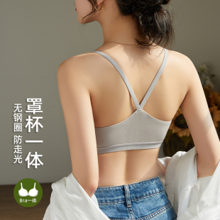 外穿文胸裹胸女 美背吊带网红爆款 打底运动瑜伽夏季 薄款 内衣背心式
