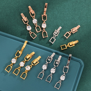 加长尾扣水钻锆石手链百搭项链加长扣DIY首饰扣延长链合金配饰品