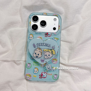 ins日系可爱原田治卡通适用苹果17手机壳iphone17promax保护套16Pro硅胶15高级感新款硅胶防摔全包带支架女软