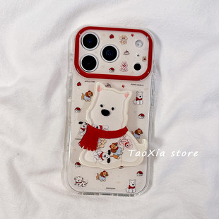 韩风少女可爱jellycat卡通适用苹果17手机壳iPhone16promax保护壳15高级感新款硅胶防摔全包带摇摇乐支架女软