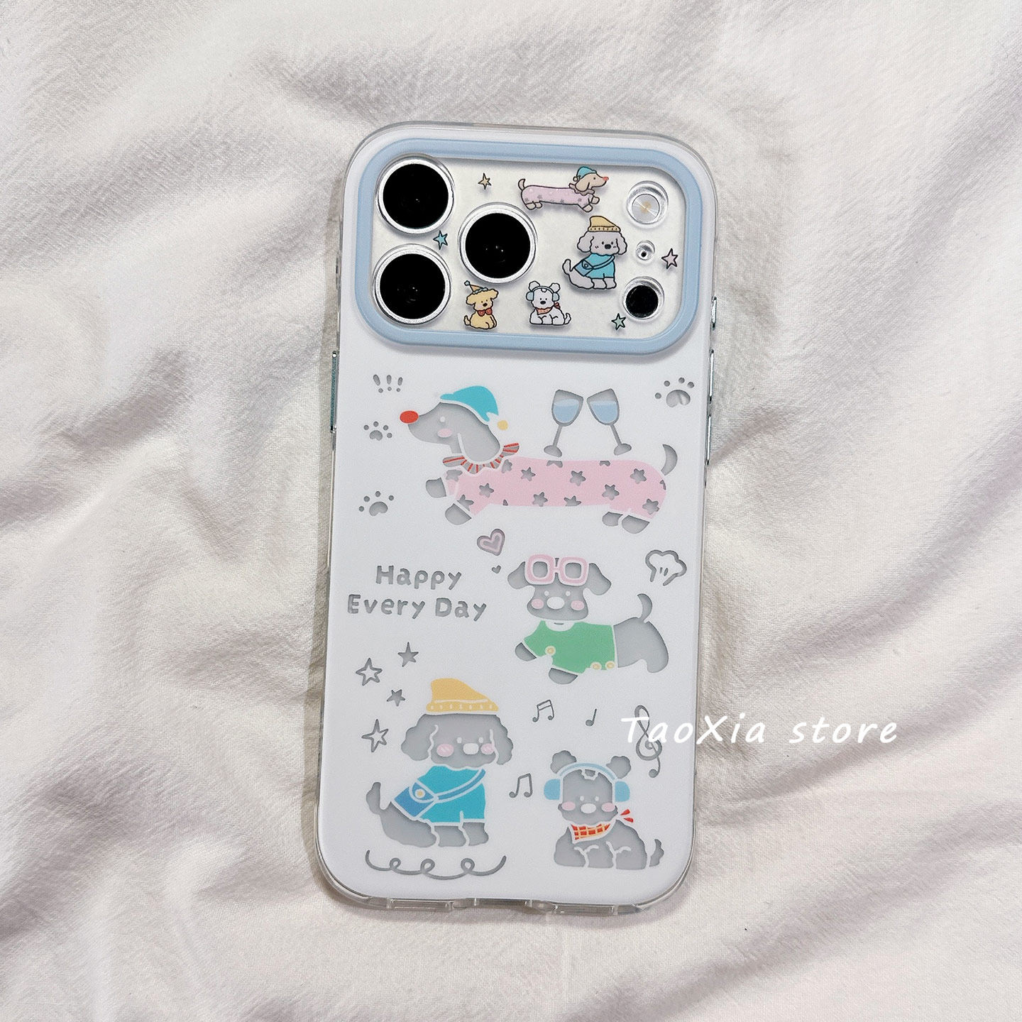 韩风简约镂空小狗适用苹果18promax手机壳iphone17保护套18pro硅胶16新款15高级感好看硅胶防摔全包镜头女软p