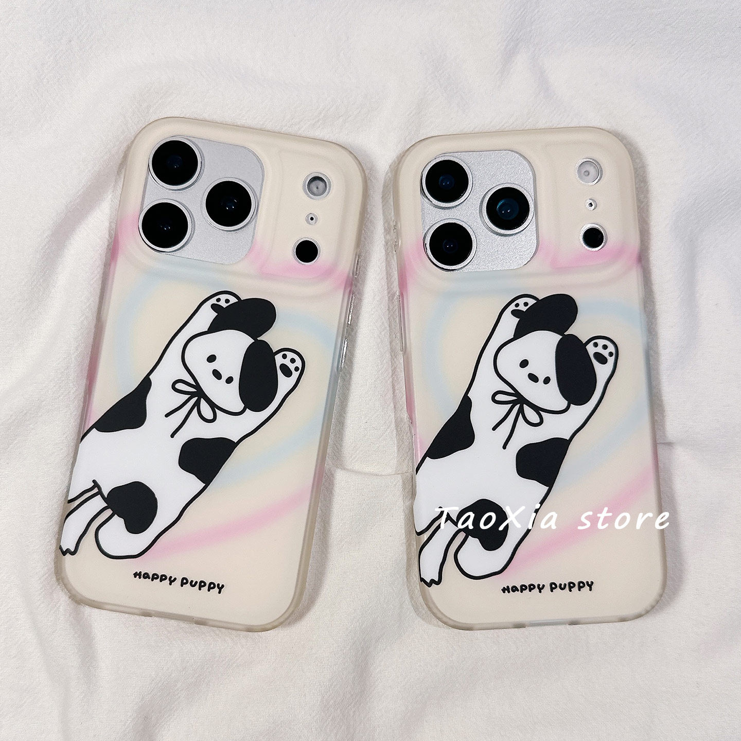 ins韩风少女心小狗狗适用苹果17手机壳iphone17promax保护套16Pro硅胶15/14高级感13新款全包防摔壳磨砂女外p,3C数码配件,手机保护套/壳,淘宝优惠券,粉丝福利购,淘宝优惠卷