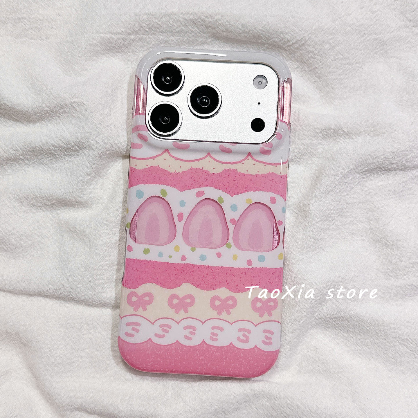 ins日韩风少女草莓蛋糕适用苹果17手机壳iphone17promax保护套16Pro硅胶15高级感好看新款硅胶防摔全包边女软