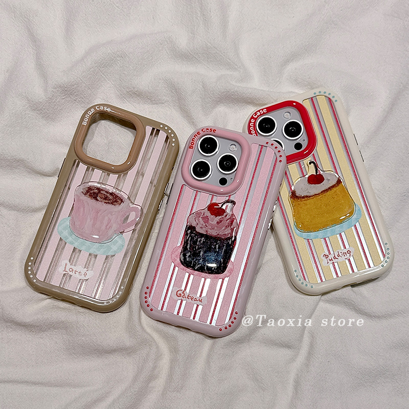 ins日韩立体蛋糕适用苹果16手机壳iPhone15promax保护壳13/14高级感16Pro新款硅胶防摔创意个性可爱女款软薄p