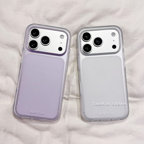 适用于iPhone简约纯色手机壳