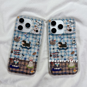 ins风格 软 硅胶防摔创意全包边男女款 纹可爱小狗卡通适用苹果16手机壳iPhone17promax保护壳15高级感13 14新款