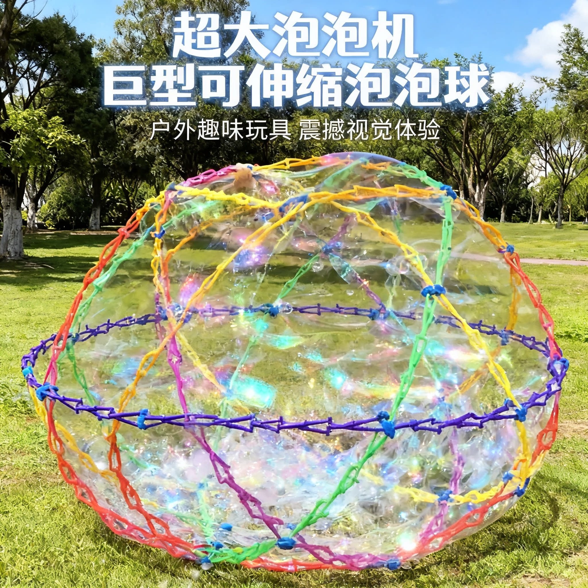 超大泡泡机巨型超级大伸缩泡泡球户外吹泡泡玩具可变形彩色泡泡器图片