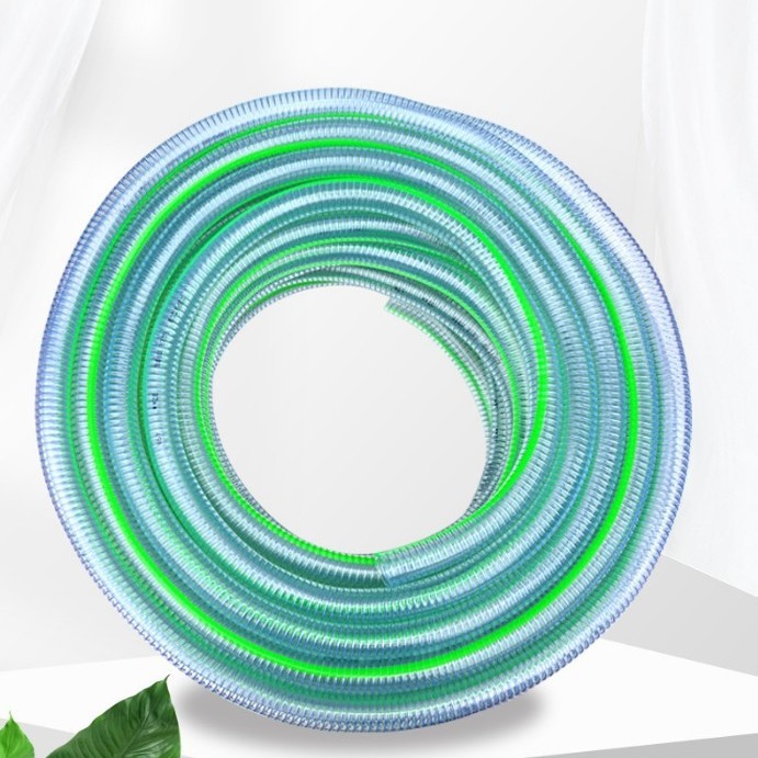 PVC钢丝管螺旋透明软管加厚耐磨排水管洗车内嵌钢丝高温排水管