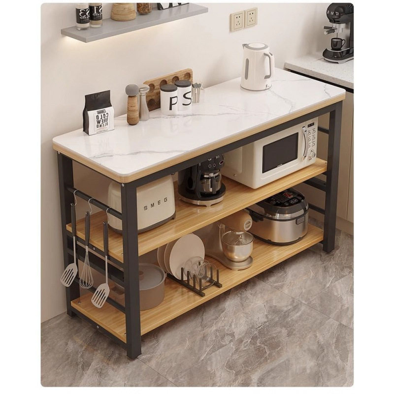 厨房岩板窄款省空间微波炉置物架