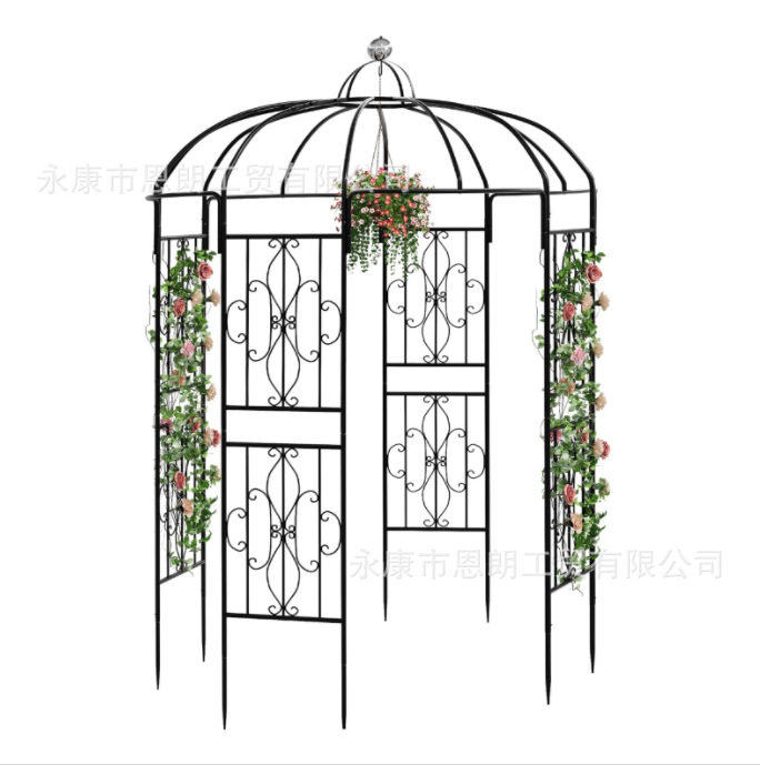 跨境花园拱形格子架 铁艺金属花园拱门大号 花园格子架 户外花架