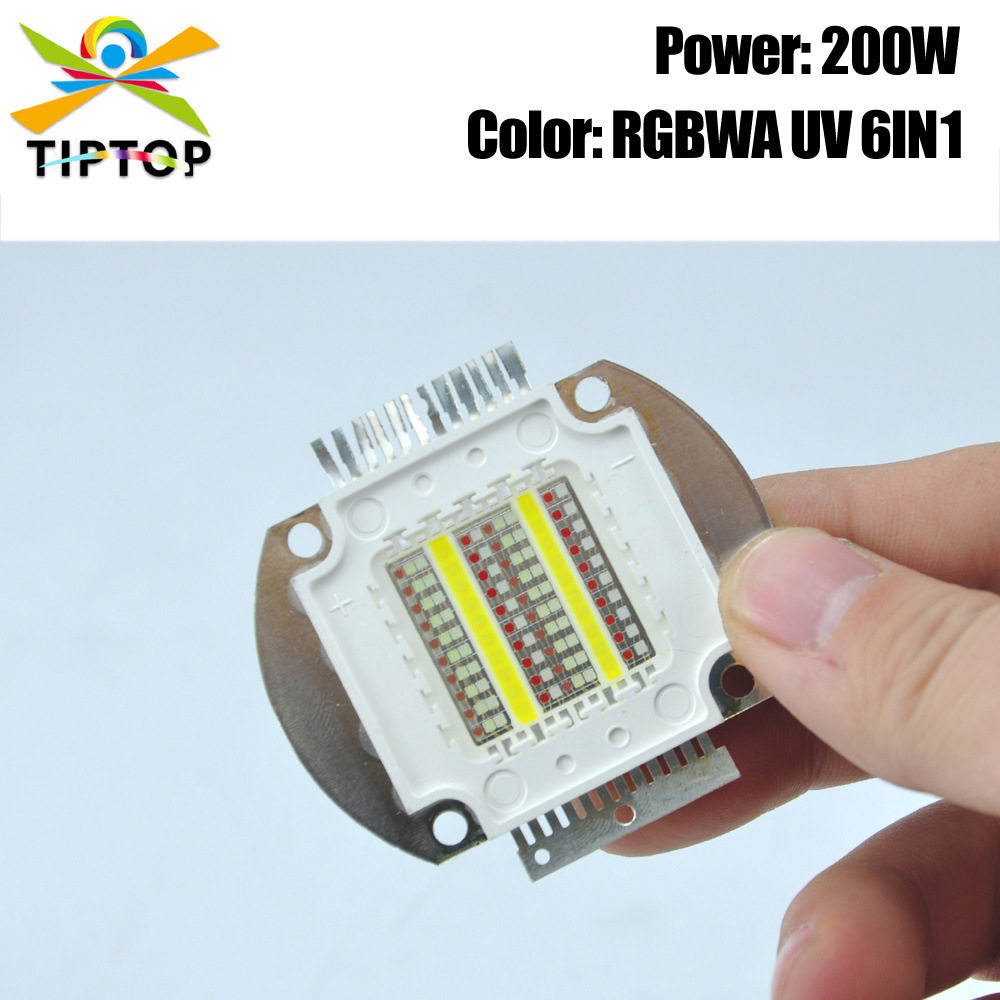200W COB 六合一灯珠RGBWA UV 广场酒店外广场音乐喷泉舞台灯光秀