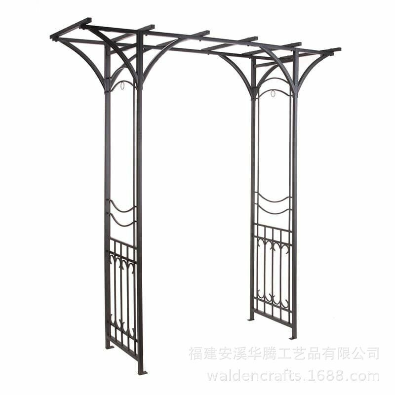 中式简约拱门花架爬藤架花园月季支架植物架户外花园庭院装饰架
