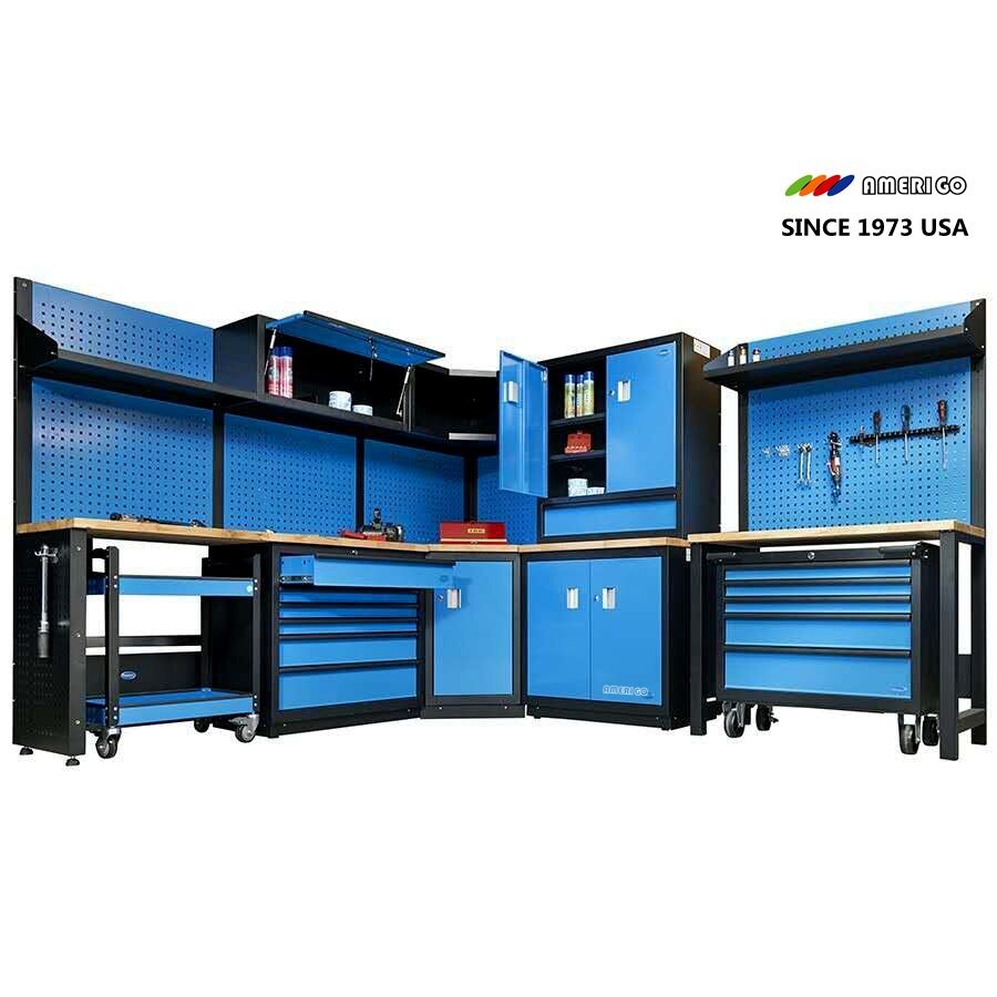 亚美高 AMERIGO GMG9000豪华l转角组合工具站 37520X490X1953CM