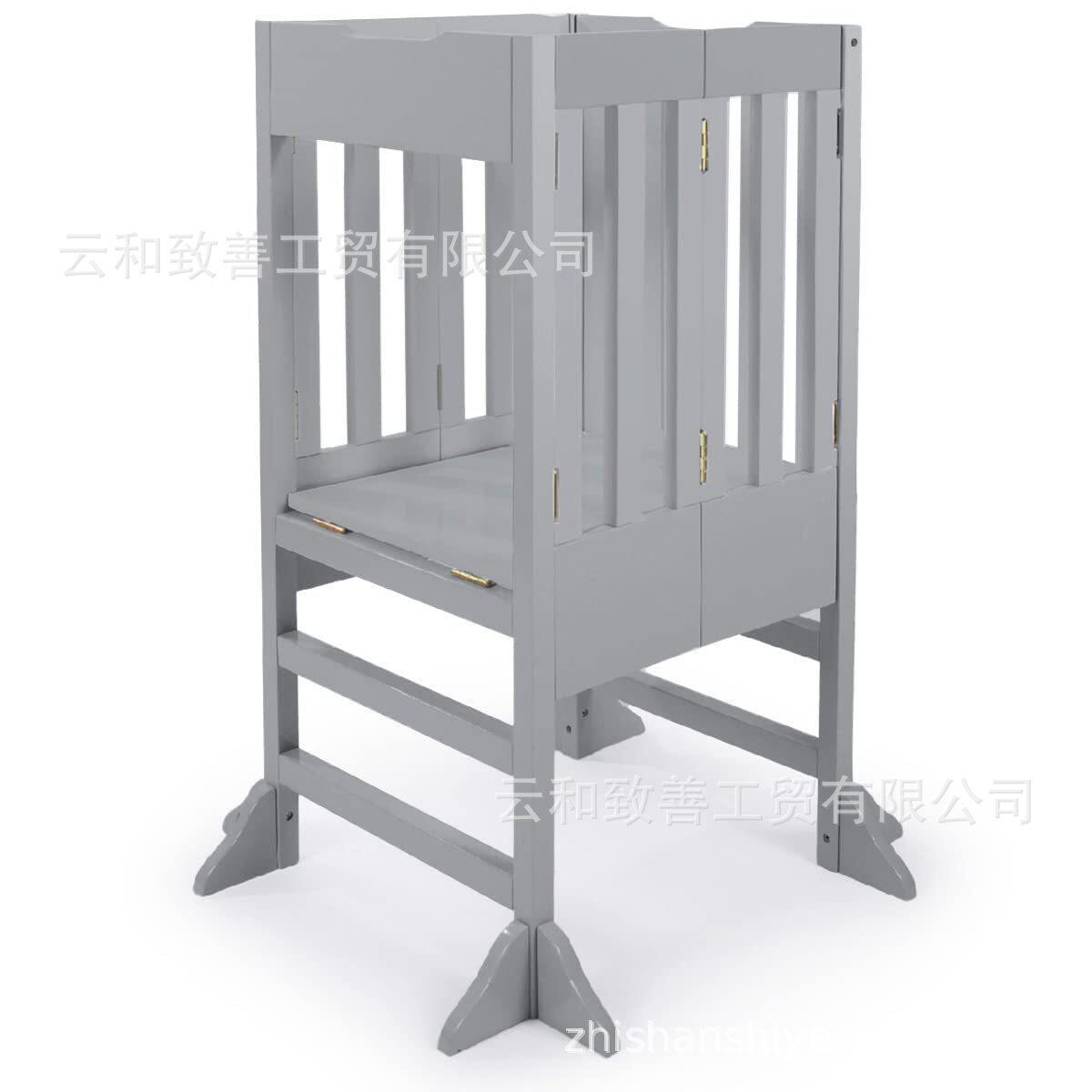 木质儿童站立塔洗手台垫脚凳折叠学习塔厨房凳增高台阶凳跨境工厂