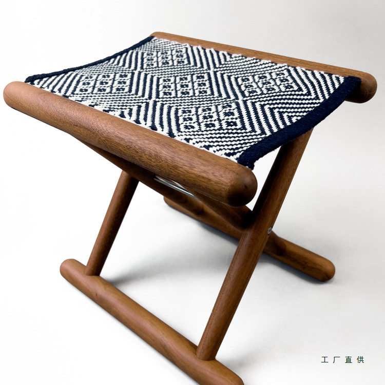 便携式户外折叠凳子板凳家用凳木头马扎凳榉木黑胡桃色山樟木马扎