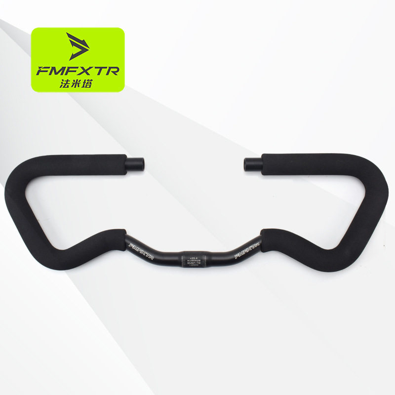 新款蝴蝶把旅行车车把25.4弯把长途骑行铝合金自行车车把龙头配件