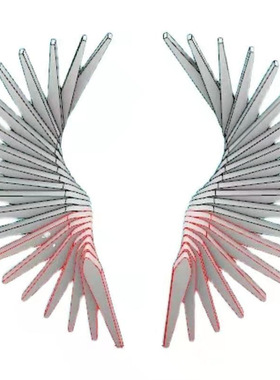 背景网红天使翅膀天使感应拍照之翼互动道具装置商场打卡厂家暖场