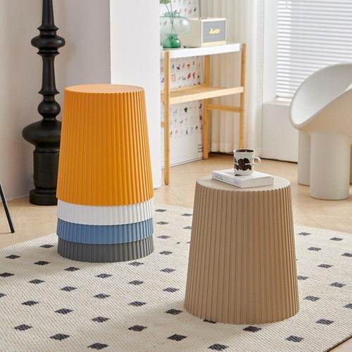 北欧简约塑料小凳子加厚款家用大人结实桶凳客厅圆凳可叠放小餐凳