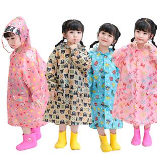 日本轻薄防风防水雨披 儿童雨衣男女带书包位幼儿园小学生宝宝长款