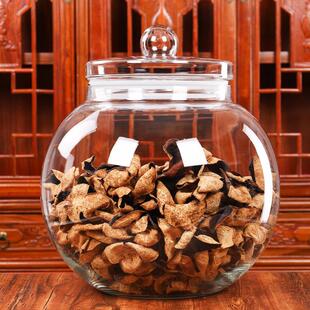 球形玻璃密封罐大容量小青柑陈皮茶叶罐商用储物罐带盖子药材展示