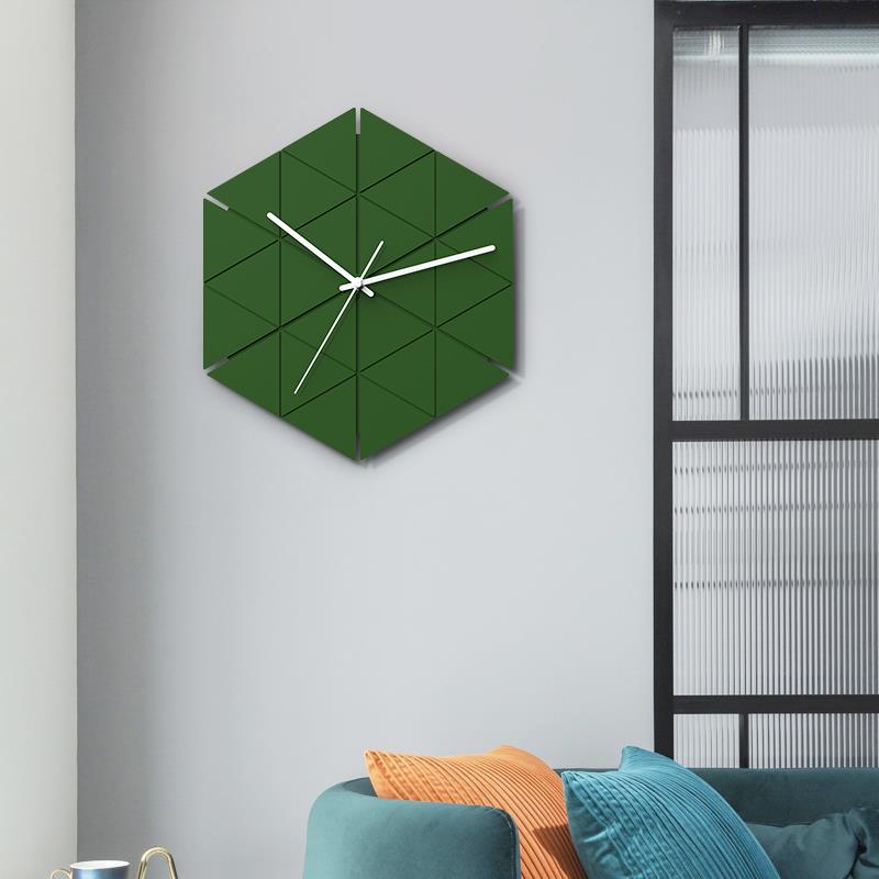 时集水泥挂钟网红钟表几何挂钟客厅家用现代简约创意墙面静音