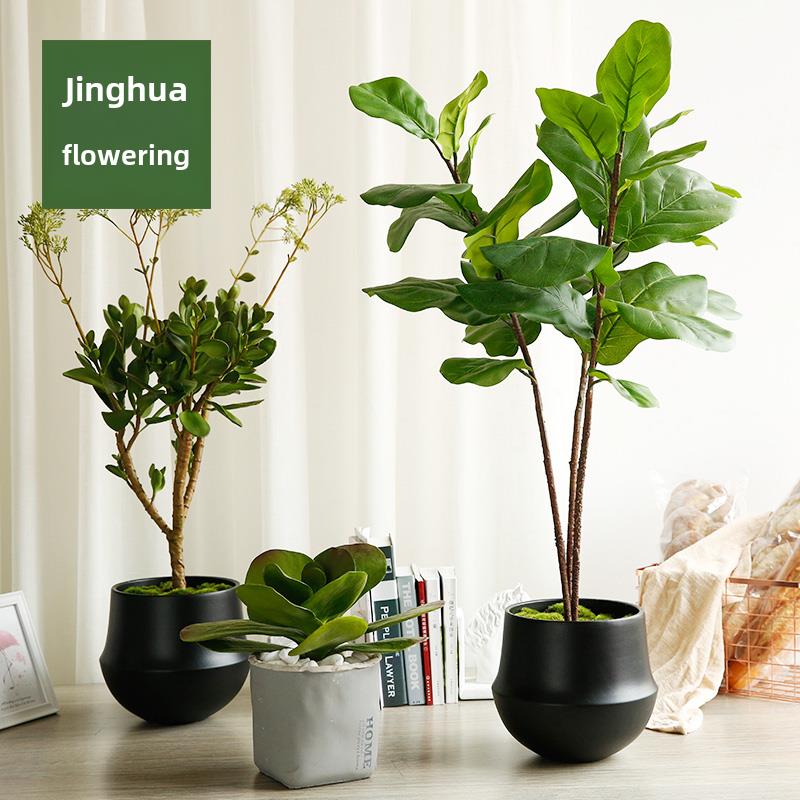 晶华彷真绿植盆栽摆件北欧绿植装饰彷真植物北欧ins假花盆栽客厅