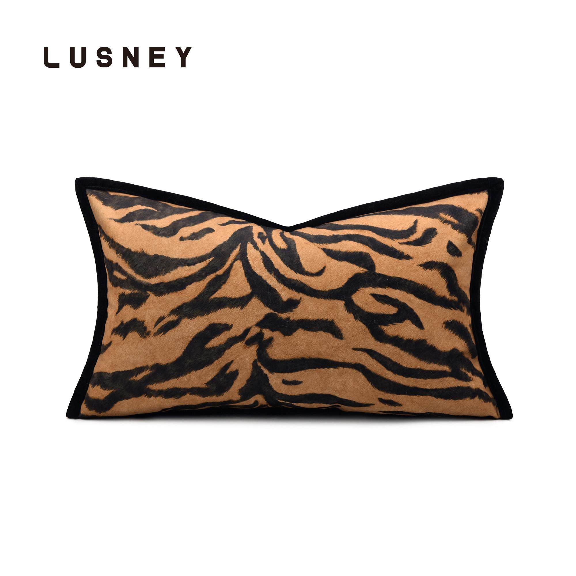 高端轻奢样板房间抱枕沙发客厅民宿别墅度假风靠枕黄色虎纹腰枕套,居家布艺,腰靠垫,淘宝优惠券,粉丝福利购,淘宝优惠卷