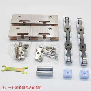 批发平移门无框12轮玻璃吊轮玻璃门夹推拉门配件厨房卫生间静音吊