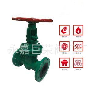 闸阀 手动 常压 软密封 16C 铸钢 法兰衬胶闸阀Z41J 不锈钢材质