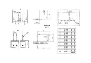 CWB合兴连接器接插件PH-2AW 3AW 4AW 5AW 6AW 7AW 9AW弯针座