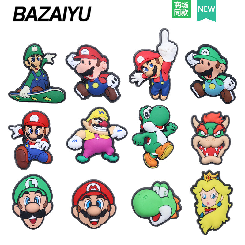 巴仔鱼洞洞鞋配饰高级鞋扣配件 卡通马里奥鞋花扣适配Crocs/Cross,服饰配件/皮带/帽子/围巾,鞋扣,淘宝优惠券,粉丝福利购,淘宝优惠卷