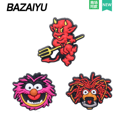 洞洞鞋配饰高级鞋扣卡通毛怪鞋花