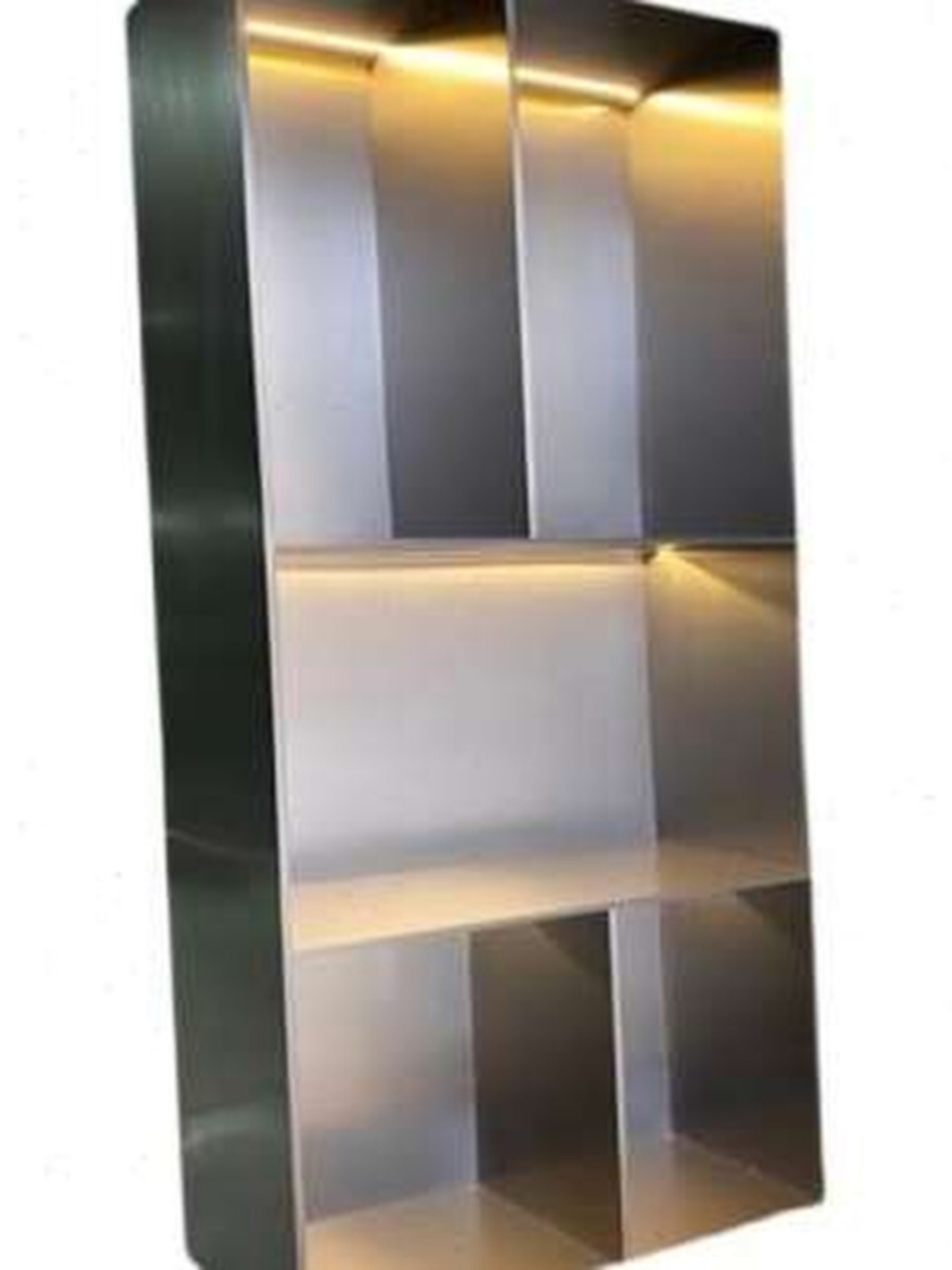 钛金嵌入式不锈钢壁龛电视背景金属铝合金柜平板简约镜面酒架定制