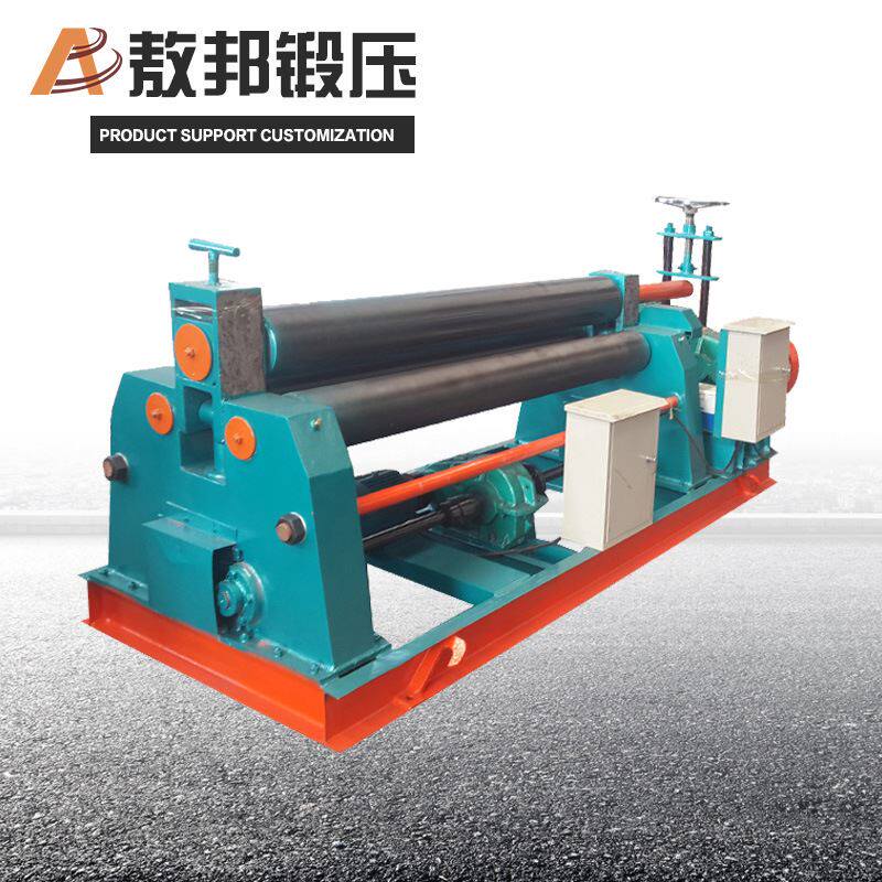 山东淄博敖邦锻压三辊卷板机 机械滚圆机 电动卷圆机