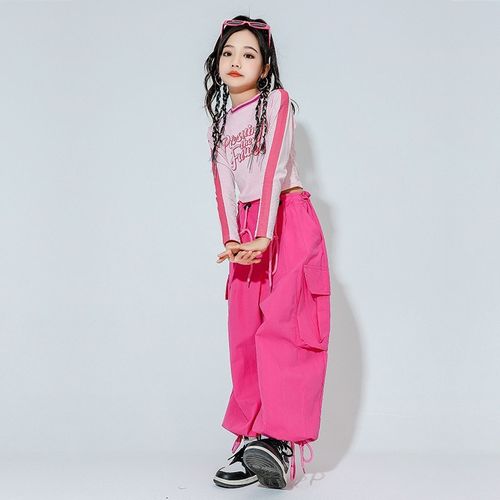 速发舞儿模特走秀潮服孩jaz少高腰炸街衣服套装爵士z街舞服装潮