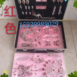 速发戏曲头面水钻头面面剧头面越剧头面七彩头京一盒