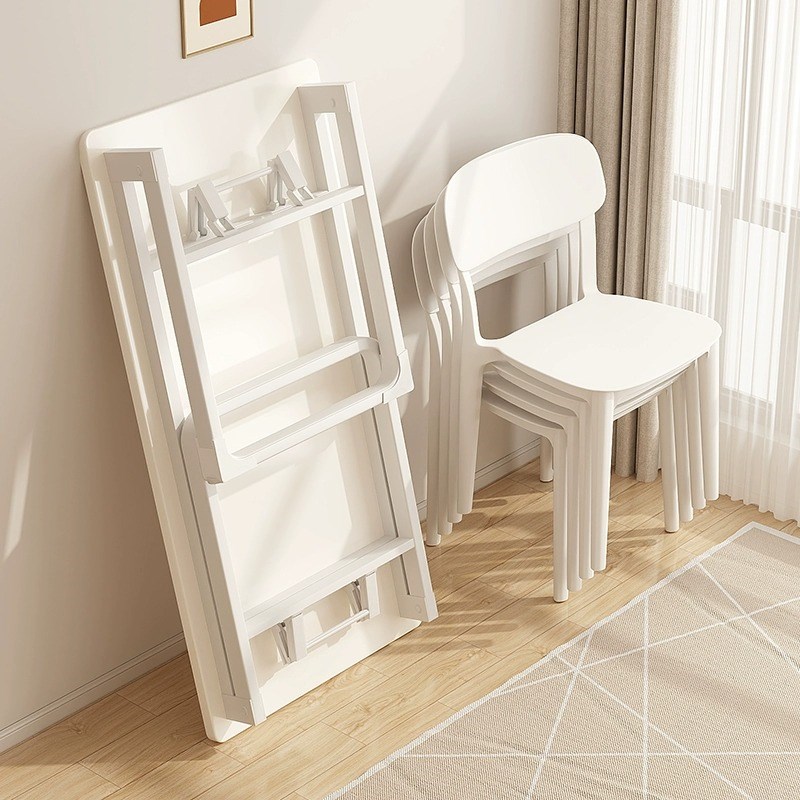 速发三梦折叠桌房屋用餐桌椅家桌简易电脑桌长方形生可便携用子