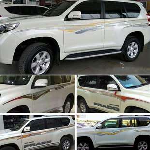 老霸道新普拉多车身彩条腰线拉花霸道2700汽车大字母车贴纸