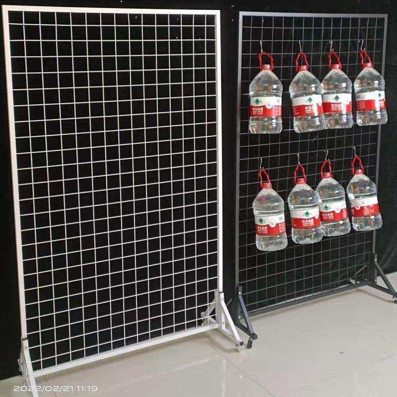 地摊货架铁艺落地可移动市饰品作品展示摆摊收纳网格展示架包