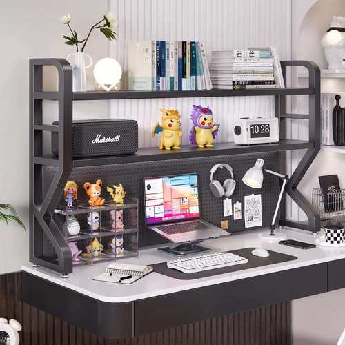 桌上书架桌面置物架办公桌多层铁艺洞洞板收纳架家用学生整理架子