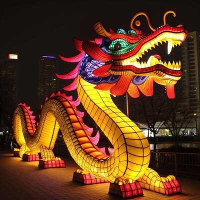 龙年花灯现货造型亮化节日大型制作春节灯展元宵节庙会led