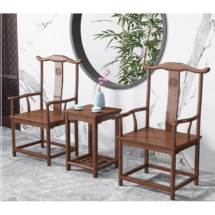 太师椅三件套实木茶椅子中式官帽椅皇宫椅喝茶桌椅一体单人椅圈椅