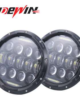 7寸牧马人大灯13珠全圆双光透镜远近一体车灯超亮汽车ledX20